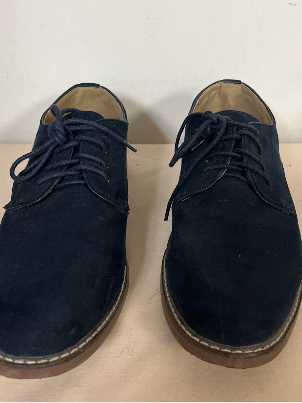 Old Navy Men’s Size11 Buck -Suede Oxford Style Dress Shoes Dark Blue.